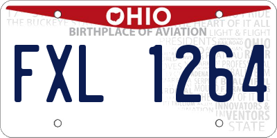 OH license plate FXL1264