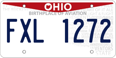 OH license plate FXL1272