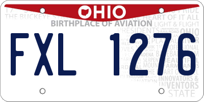 OH license plate FXL1276