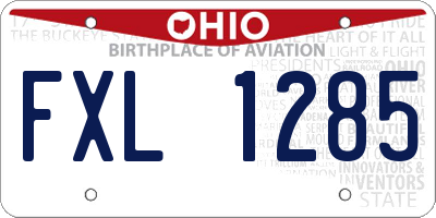 OH license plate FXL1285