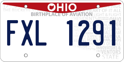 OH license plate FXL1291