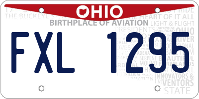 OH license plate FXL1295