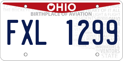 OH license plate FXL1299