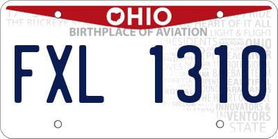 OH license plate FXL1310