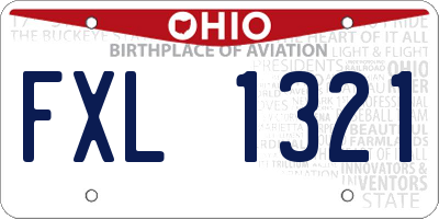 OH license plate FXL1321