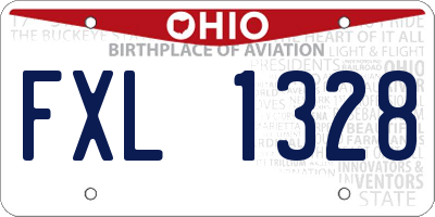 OH license plate FXL1328