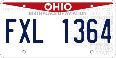 OH license plate FXL1364