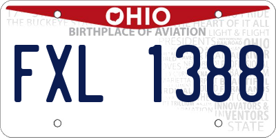 OH license plate FXL1388