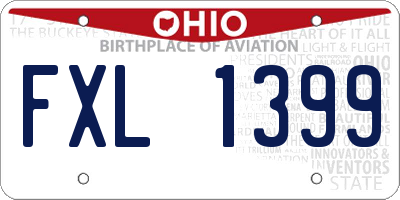 OH license plate FXL1399