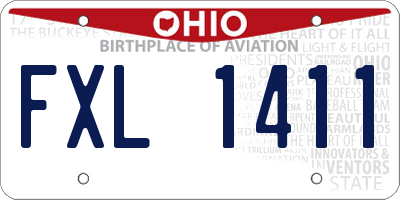 OH license plate FXL1411