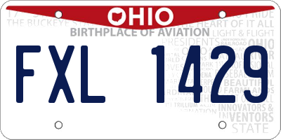 OH license plate FXL1429