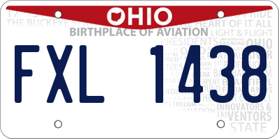 OH license plate FXL1438