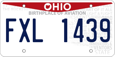 OH license plate FXL1439