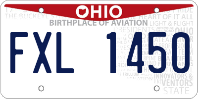 OH license plate FXL1450