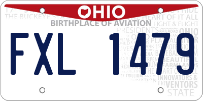 OH license plate FXL1479