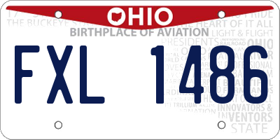 OH license plate FXL1486