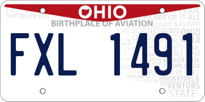 OH license plate FXL1491
