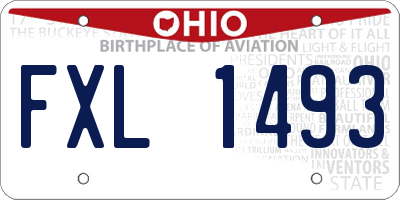 OH license plate FXL1493