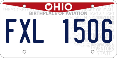 OH license plate FXL1506