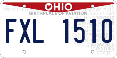 OH license plate FXL1510