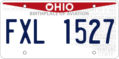 OH license plate FXL1527