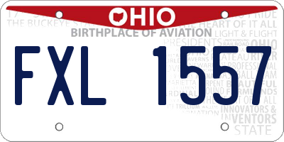 OH license plate FXL1557