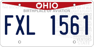 OH license plate FXL1561