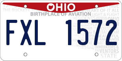 OH license plate FXL1572