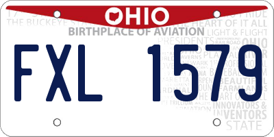 OH license plate FXL1579