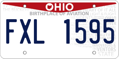 OH license plate FXL1595