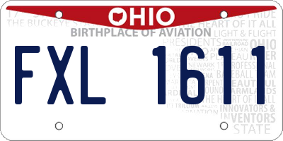 OH license plate FXL1611