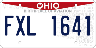 OH license plate FXL1641