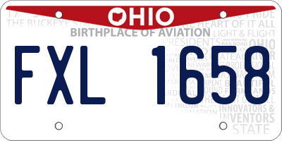 OH license plate FXL1658