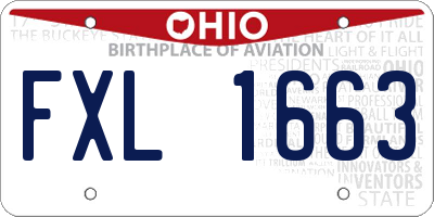 OH license plate FXL1663