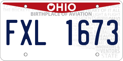 OH license plate FXL1673
