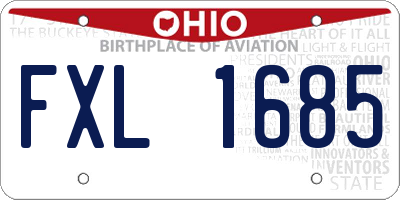 OH license plate FXL1685