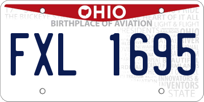 OH license plate FXL1695
