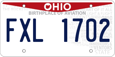 OH license plate FXL1702
