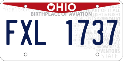 OH license plate FXL1737