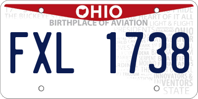 OH license plate FXL1738