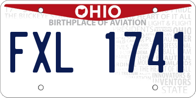 OH license plate FXL1741