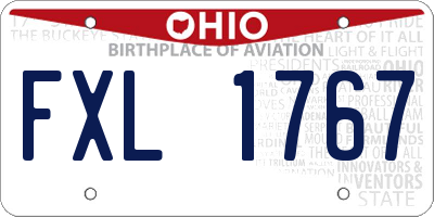 OH license plate FXL1767