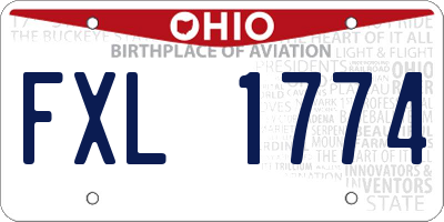 OH license plate FXL1774