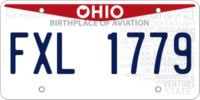 OH license plate FXL1779