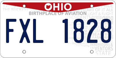OH license plate FXL1828