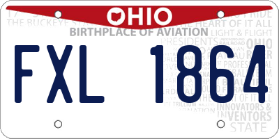 OH license plate FXL1864