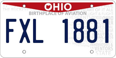 OH license plate FXL1881