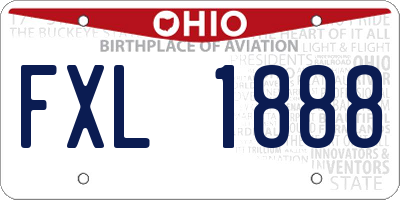 OH license plate FXL1888