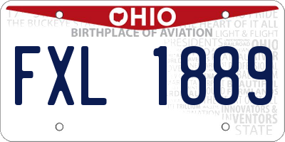 OH license plate FXL1889