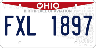 OH license plate FXL1897
